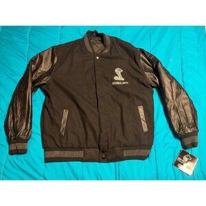NWT Shelby Leather Reversible Black Jacket Quilted Inner By JH Design Sz Large